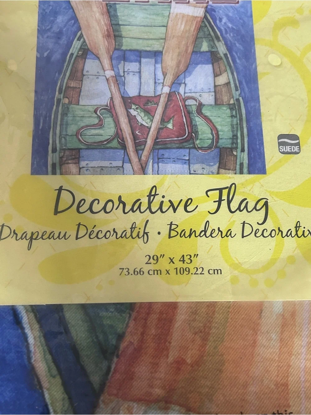 Welcome to the Lake Decorative Flag - Yellow